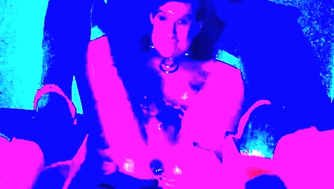 Brunette with a small tummy masturbating on the bed