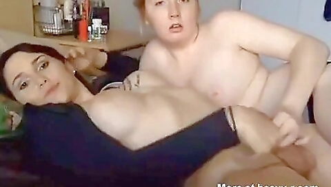 Blonde brunette giving a nice rimjob and a creampie