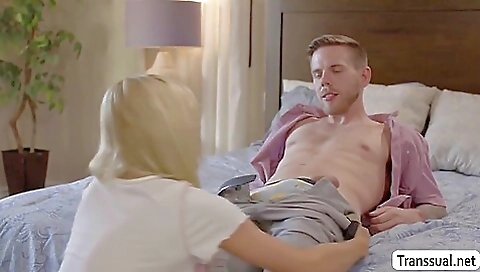 Blonde with big boobs getting fucked in an ass vid