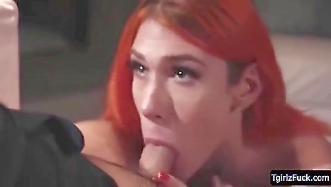 Anal redhead with a tattooed ass is getting fucked hard and deep